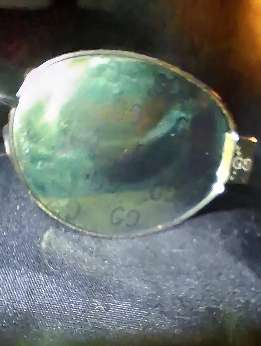Vintage Gucci Oval Monogram Lens Sunglasses Gold Wireframe Y2K 2511